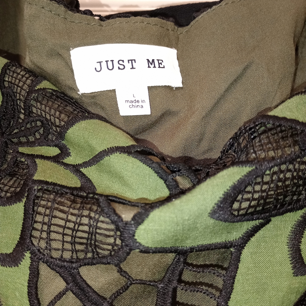 Just Me Green Lace Midi Dress - Picture 7 of 8